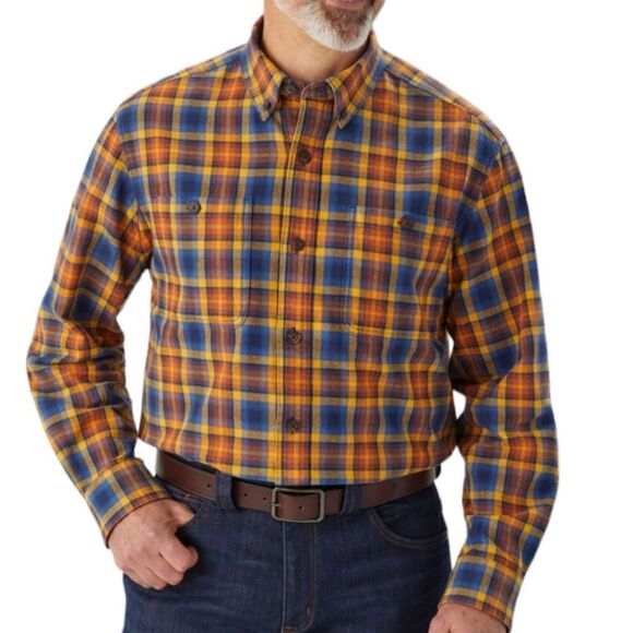 089 NWT Men's Free Swingin' Flannel Relaxed Fit Shirt Size Medium - Picture 6 of 8